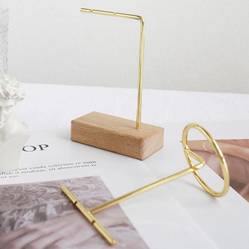 Jewelry Display Stand Bracelet Earring Necklace Storage Wood Base Rack Jewelery Organizer Holder Home Decorative Photo Props