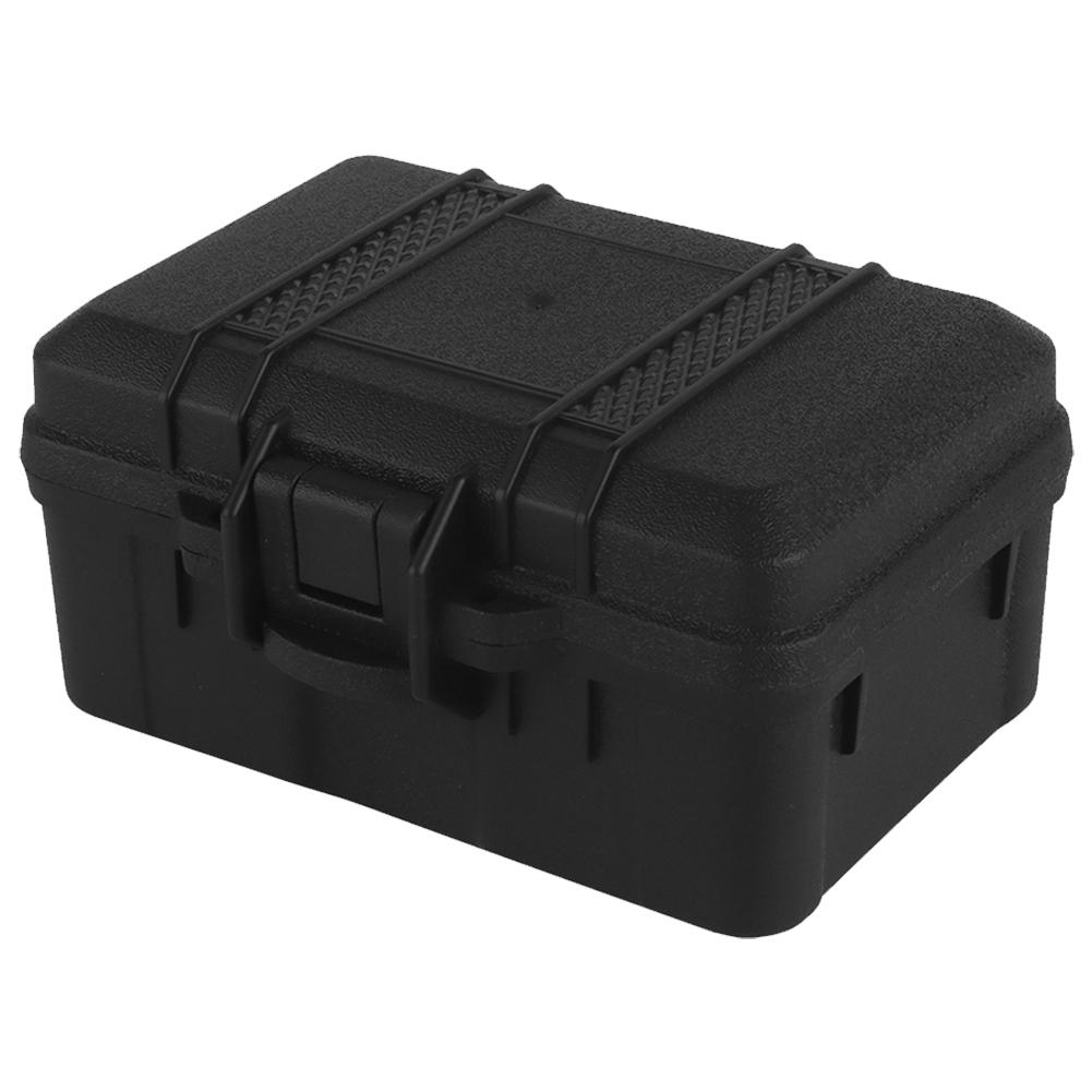 12.4x8cm Tactical Storage Box Dustproof Protective Tool Case Lockable Sealed Safety Equipment Container for Outdoor Tool Storage чёрный