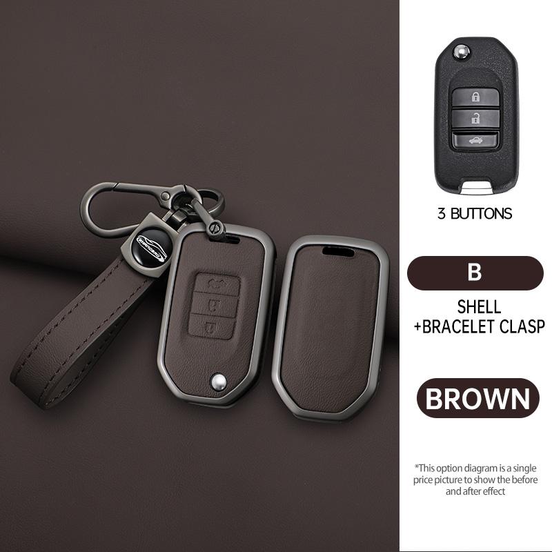 Zinc Alloy Car Key Case Cover Shell For Honda Civic Accord City Odyssey Cr-V Xr-V Hr-V Vezel Jade Jazz Crider Keychain Accessori