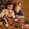 Kit de Bordado en Fieltro Broche de Navidad para Principiantes, Juego de Pines Decorativos DIY con Herramientas, Manualidades Festivas Hechas a Mano, Accesorios Festivos para Ropa,