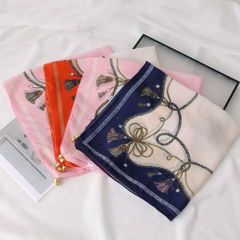 Chiffon Women's Neck Scarf Luxury Headscarf Fashion Headscarves Spring