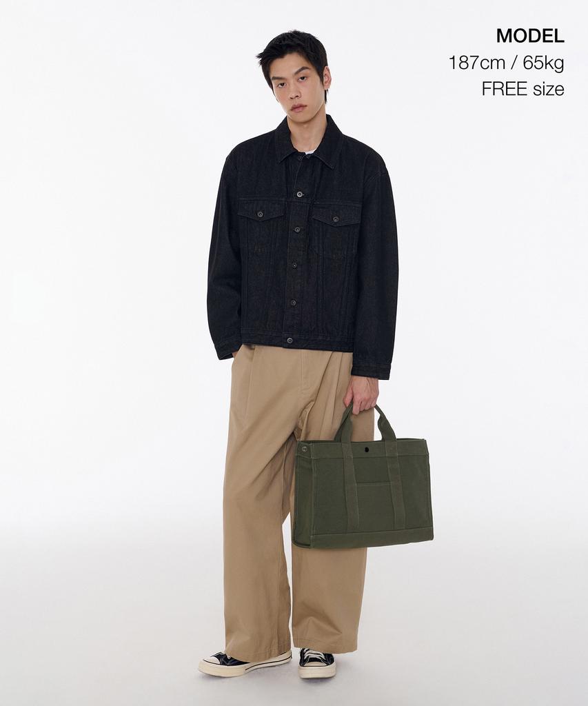 Musinsa Standard Heavy Canvas Square Tote Bag [Khaki]