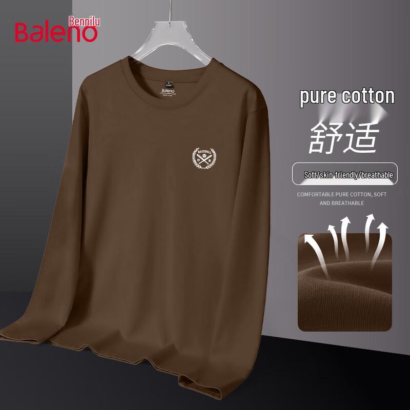 Baleno Men's Cotton Long Sleeve Crew Neck T-Shirt