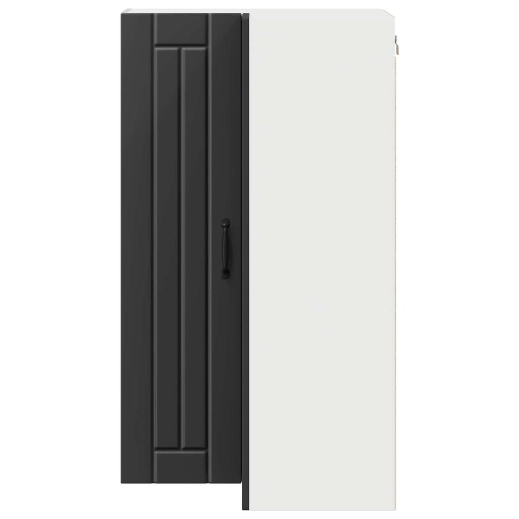 Wall Corner Cabinet LUCCA Black 57 x 57 x 100 cm Particleboard