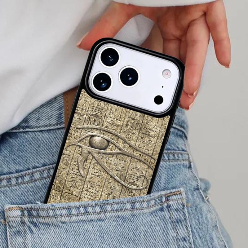 Sacred Eye of Horus Egypt Fresco Phone Case for iPhone 17ProMax 12 13 14 15 16e 17 Pro Max Plus Air Cover
