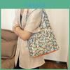 Canvas Tote Bag With Floral Design For Casual Travel And Daily Use