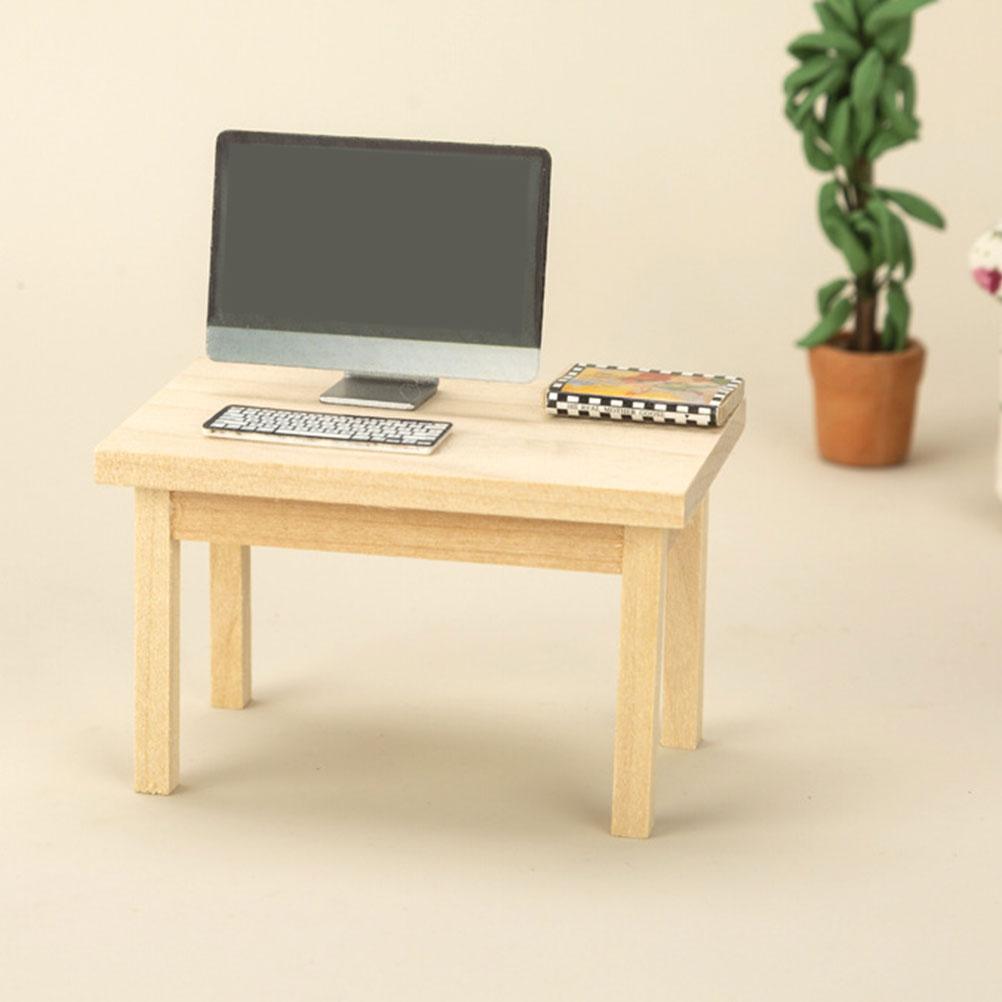 Mini Dollhouse Wooden Table Home Decor Miniature Furniture Accessories Miniatures