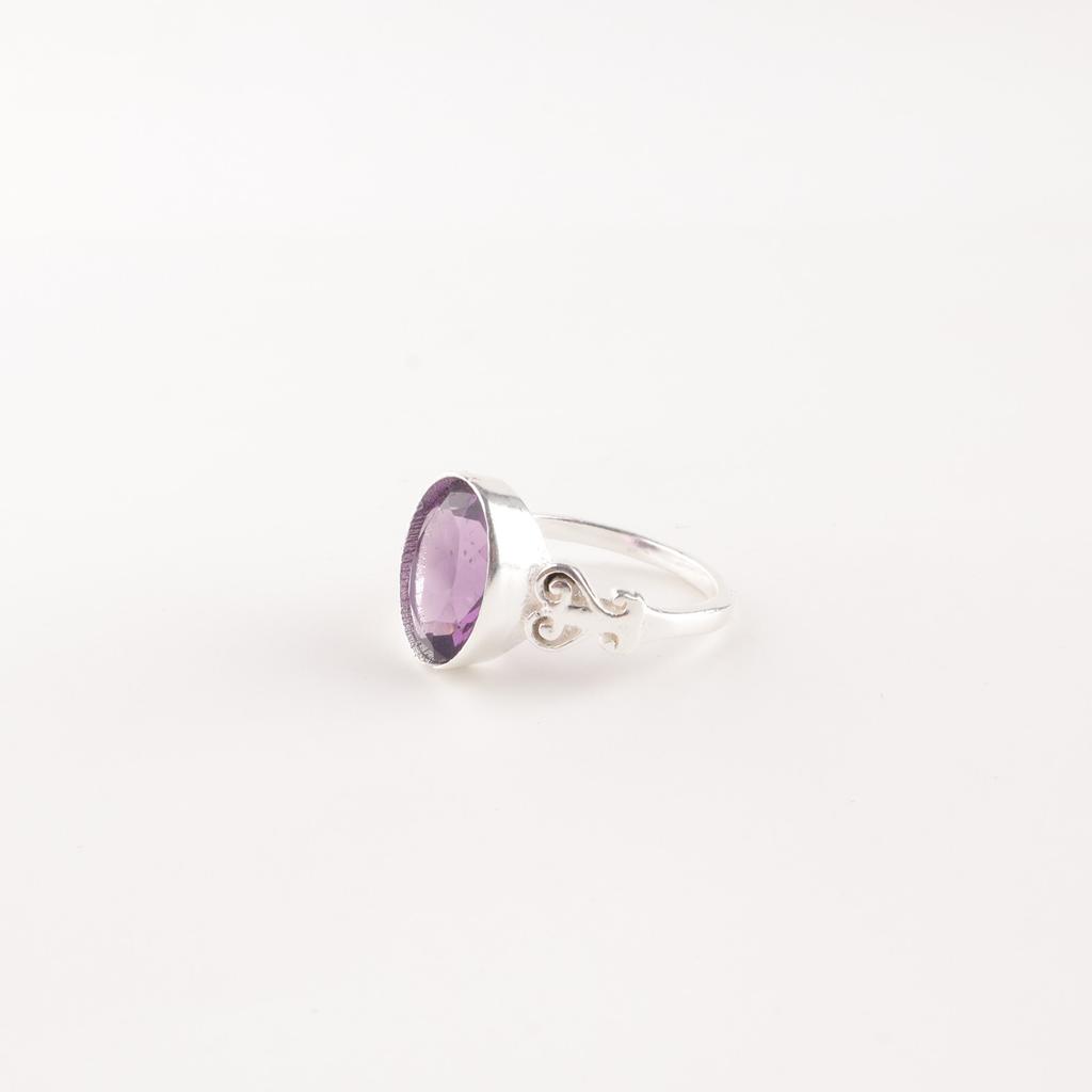 Amethyst Gemstone 925 Sterling Silver Jewelry Handmade Ring Gift For Girlfriend RR-66-15