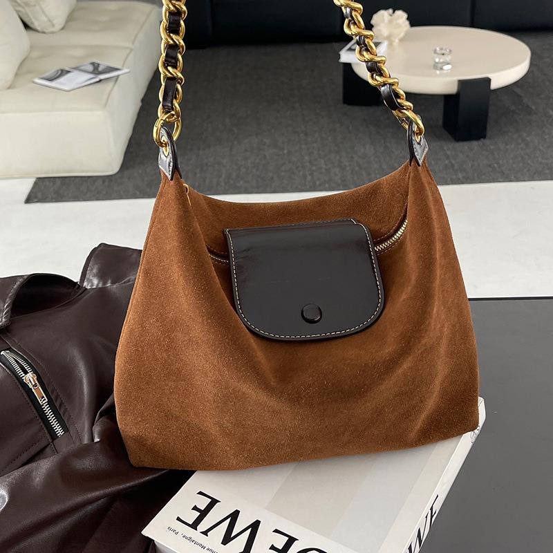 Women's Bag Frosted Cowhide Women's Bag Tote Crossbody Bag Genuine Leather Large Capacity Single Shoulder Chain Bag