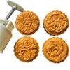 Plastic Mooncake Stamp Cute Flower Shape Mooncake Mold Festival DIY Hand Press Mooncake Cutters Pastry Decorating Gadget