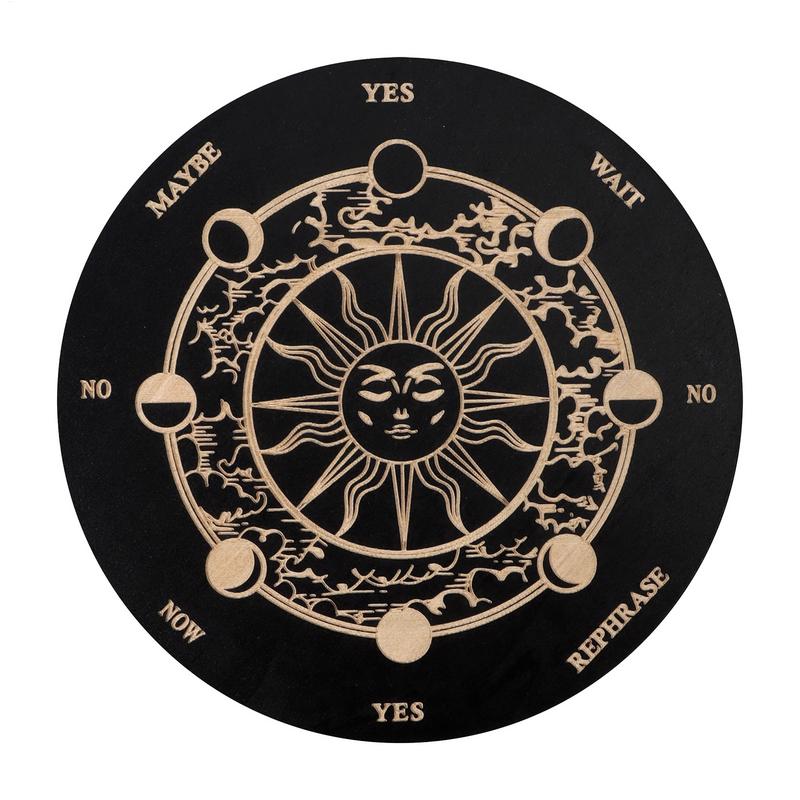 Star Pendulum Board Dowsing Divination Board Magics Meditation Decision Plate Metaphysical Message Board Witchs Altar Supplies