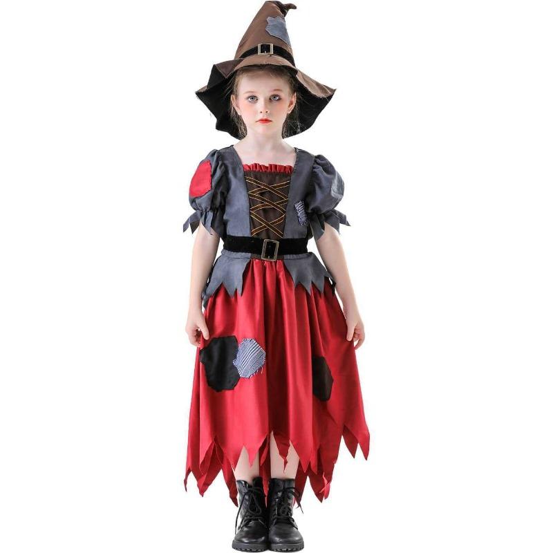 Halloween Carnival Party Little Witch, Little Girl Stage Acting Role-playing Children's Costumes