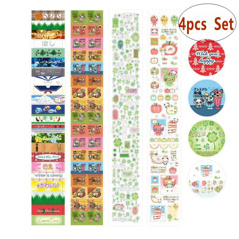 210cm PET Sticker Tapes DIY Scrapbook Stickers Roll Aesthetic Washi Tape DIY Arts Crafts Album Phone Stationery Stickers
