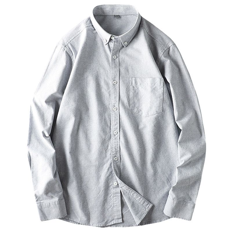 Long Sleeves Cotton Export Cattle Goods Casual White Shirt