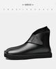 New Trend Mens Ankle Boots Genuine Leather Men Chelsea Boots Fashion Man Casual Shoes All-match High Top Shoes Motorcycle Boots