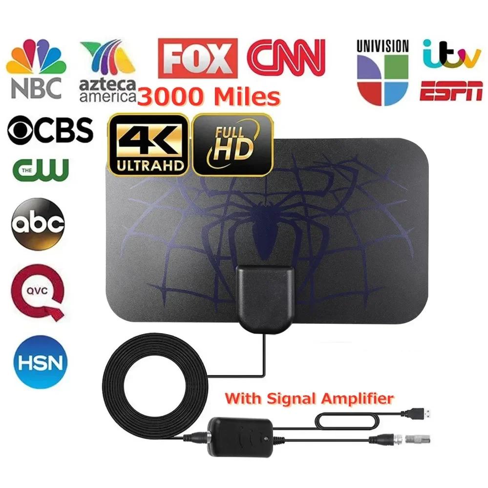 25dB TV Antenna Amplifier - Adjustable Digital Signal Booster for Indoor Car Boat Camper 3000 Miles