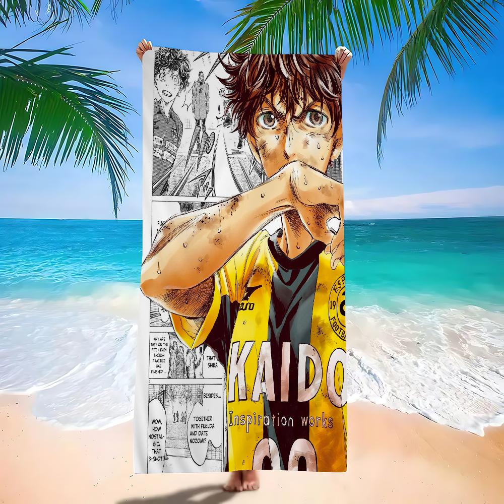 Ao Ashi Anime Bath Towel Microfiber Soft Water Absorbing Breathable For Girl Kids Decorative Cartoon Beach Towel