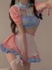 Women Sexy Lingerie French Apron Maid Dress Cosplay Costume Servant Lolita  Babydoll Dress Uniform Erotic Role Play Exotic