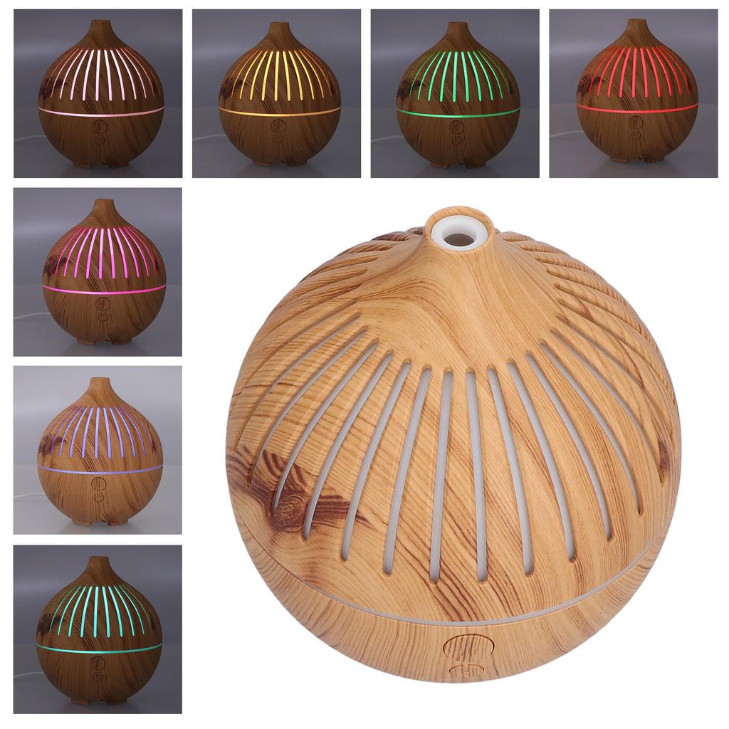 180ml Aroma Air Humidifier Hollow Night Light Humidifier USB Powered Wood Grain Humidifier