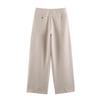 European and American style, wholesale women's clothing linen blended blazer + straight pants set 7748856