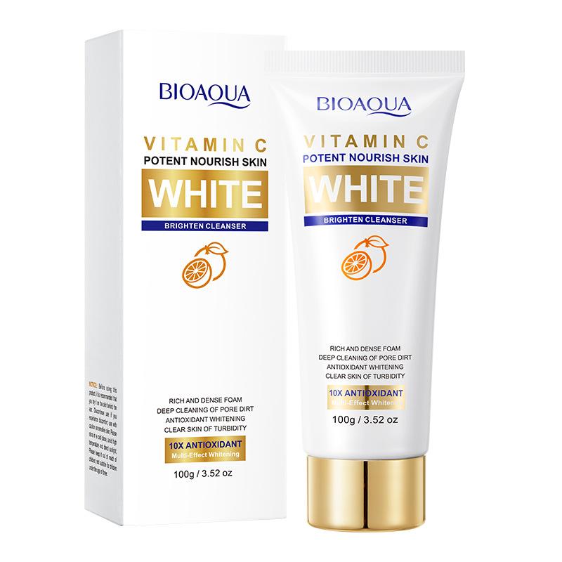 BIOAQUA Vitamin C Gesichtsreiniger Feuchtigkeitsspendend Tiefenreinigung Anti-Aging Anti-Falten Aufhellend Gesichtsreiniger Schaumreiniger Hautpflege