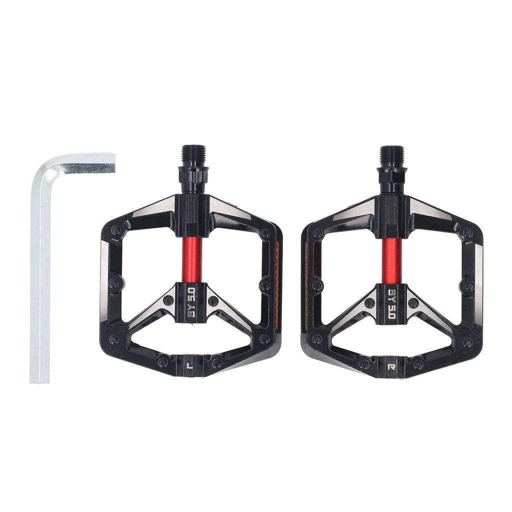 2Pcs Cycle Pedal Aluminum Alloy Dual Bearing Non Slip Reflective Pedal Replacement