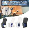 RV Camper 220V-240V 32A External Flush Hook Up Waterproof Plug Socket With Waterproor Cover For Caravan Trailer Motorhome