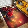 Rose Sparkle Crystal Velvet Chair Mat Area Rug - Non-Slip, Floor Mat, Office Desk Chair Rugs, Bedroom Decor.Christmas Gift-1106133