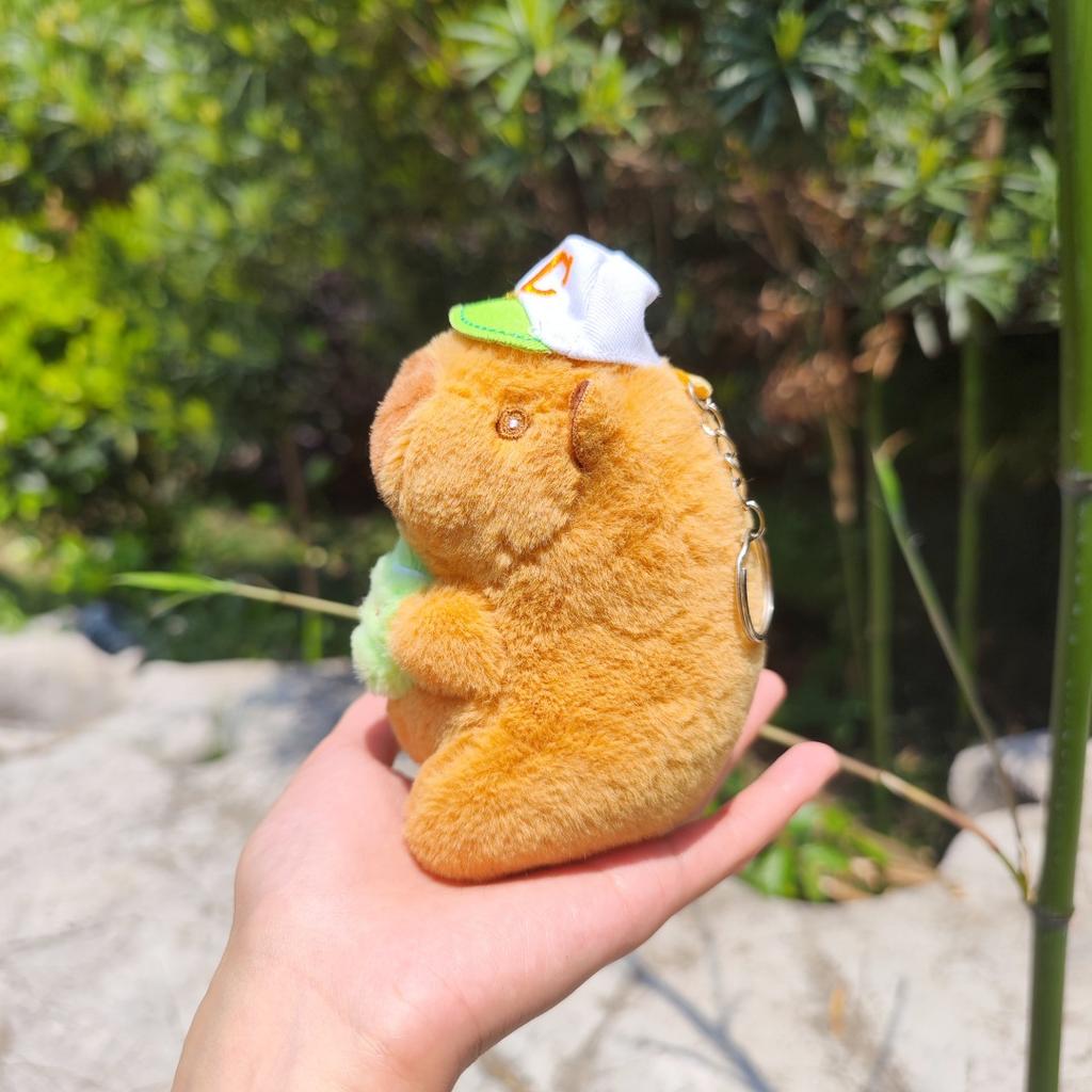 Baseball Jersey, Kapibala Sport, Capybara, Small Rabbit Fur, Plush Toy, Accessory, Pendant, Couple Keychain Gift
