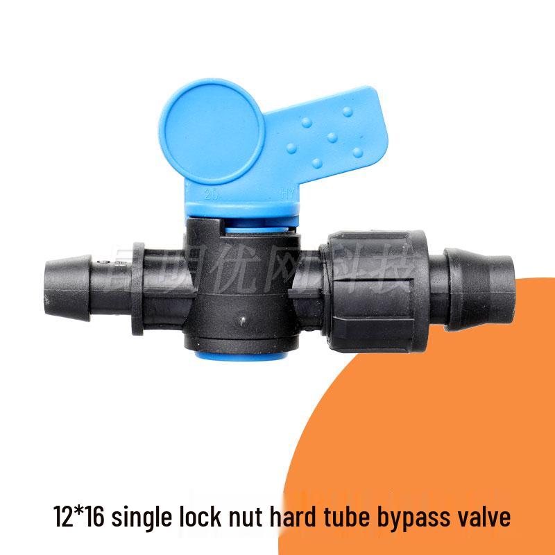 16mm Drip Tape Valve Connector with Locking Buckle Tee Fitting