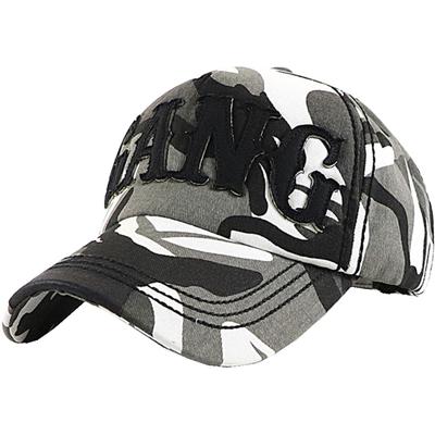 Casquette Chapeau Motif Camouflage Logo Lettre Anglaise Course Extérieur Homme Femme CA727 [Croc Blanc] (blanc)