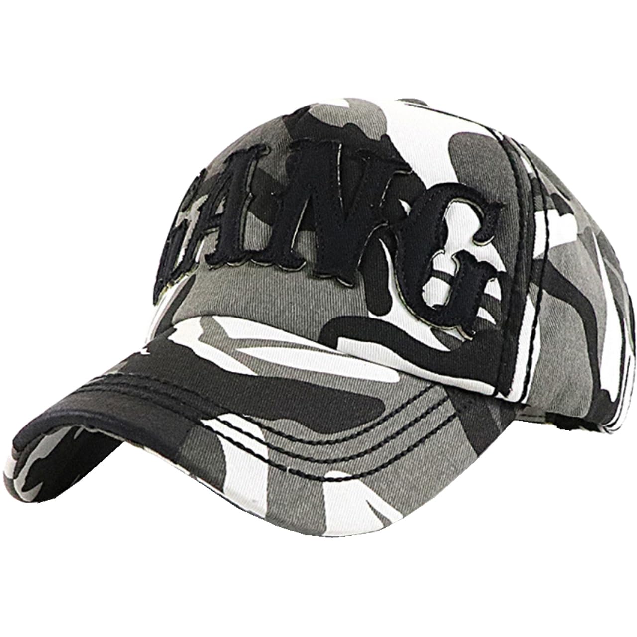 

Camouflage Pattern English Letter Logo Cap Hat Running Outdoor Men Women CA727 [White Fang] (White) білий