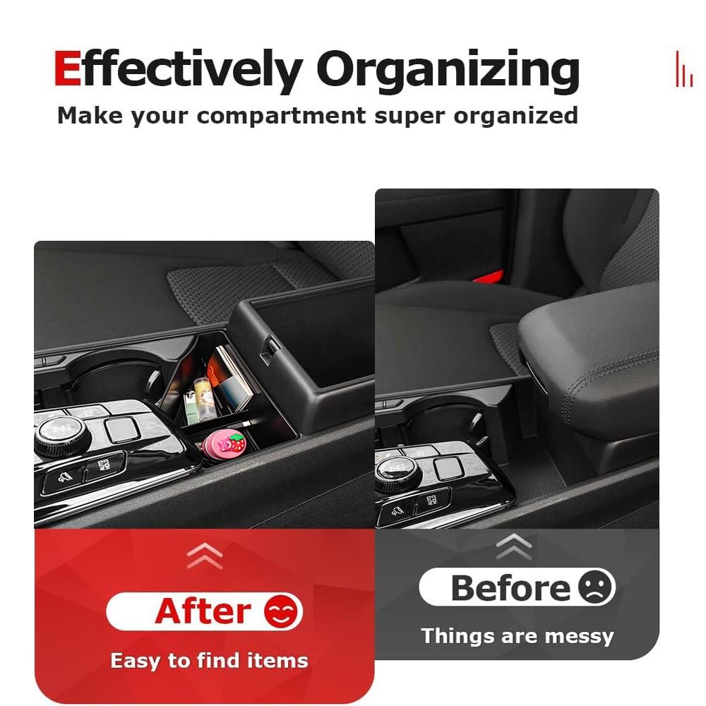 2PCS Center Console Organizer for Kia Sportage 2025 2025 NQ5 Accessories Car Armrest Storage Box Tray Insert ABS Car Storage Box