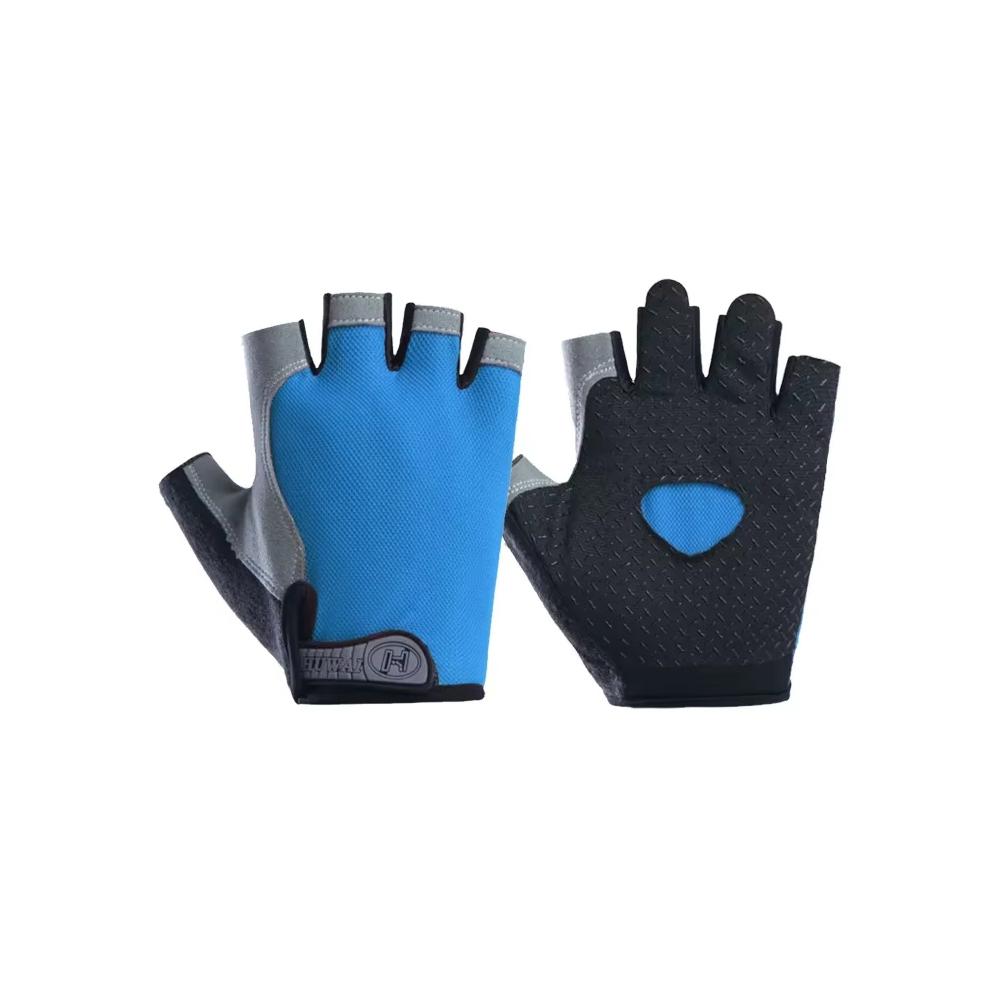 Gym Gloves Woman Men Weight Lifting Crossfit Bodybuilding Dumbbells Glove Anti Slip Fingerless Gloves for Exercise Powerlifting