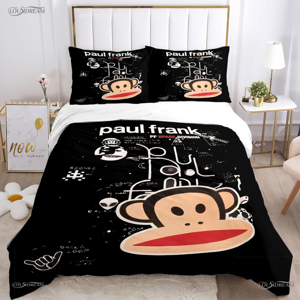Süße P-Paul F-Frank Cartoon Anime Bettbezug Lustiges Kawaii Bettwäsche-Set Weiche Deckenhülle Und Kissenbezüge Einzel-/Doppel-/Queen-/King-Size