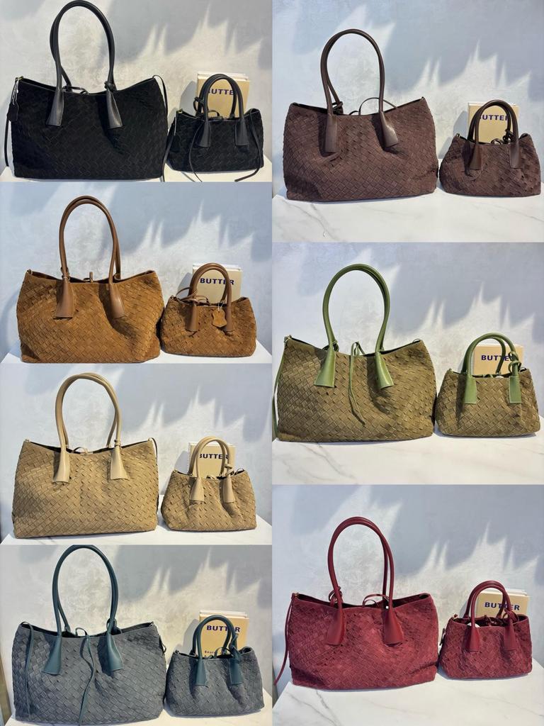 Herfst Retro Suède Geweven Tote: Veelzijdige Crossbody & Schoudertas