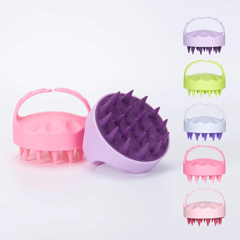 Shampoo Head Scalp Massage Brush Silicone Soft Skin Friendly Hair Washing Massager Comb SPA Massage Brush Hair Tool Salon