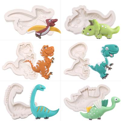 Kuchenform, antihaftbeschichtet, leicht zu entformen, Silikon, Cartoon-Dinosaurier, DIY, Fondant, Schokoladenform zum Backen