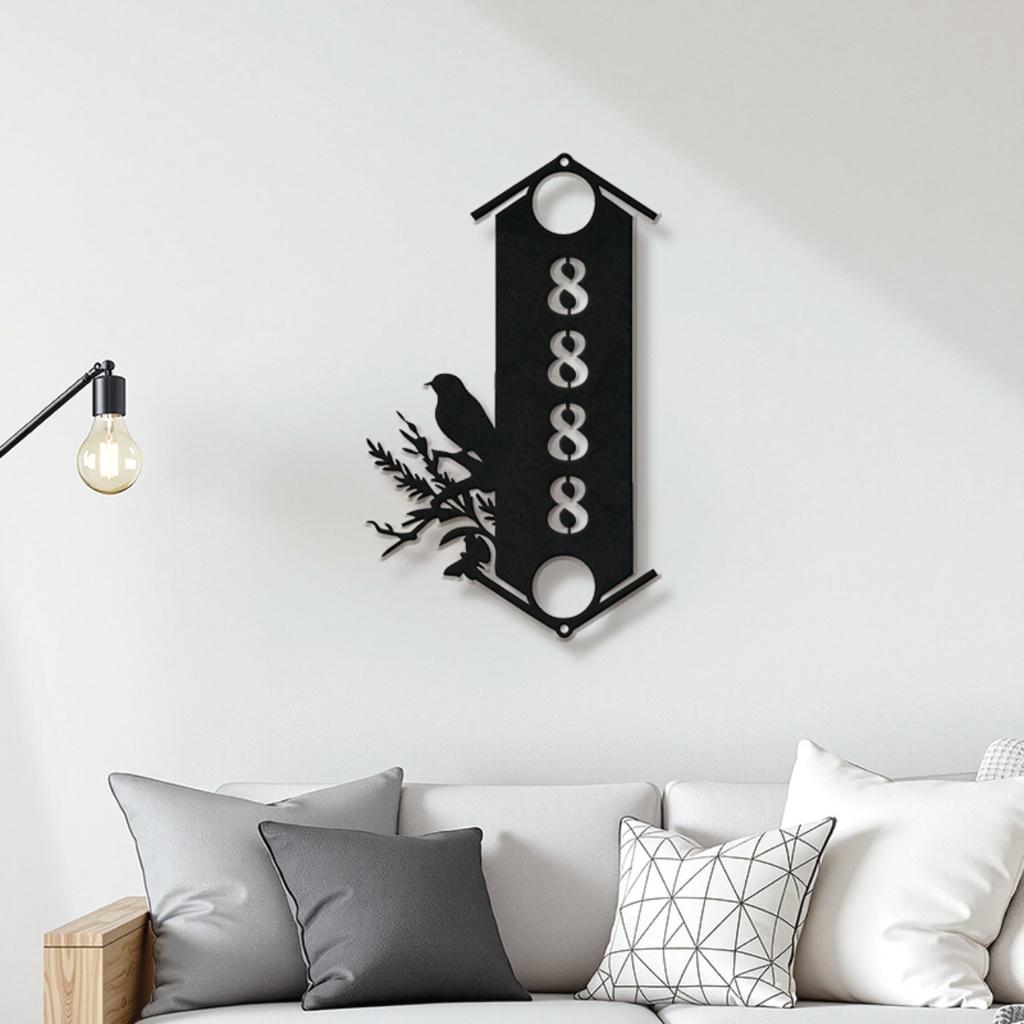 Personalized Bird Silhouette Metal Wall Art Rustic Vertical Home Garden Decor Durable Outdoor Hanging Sign