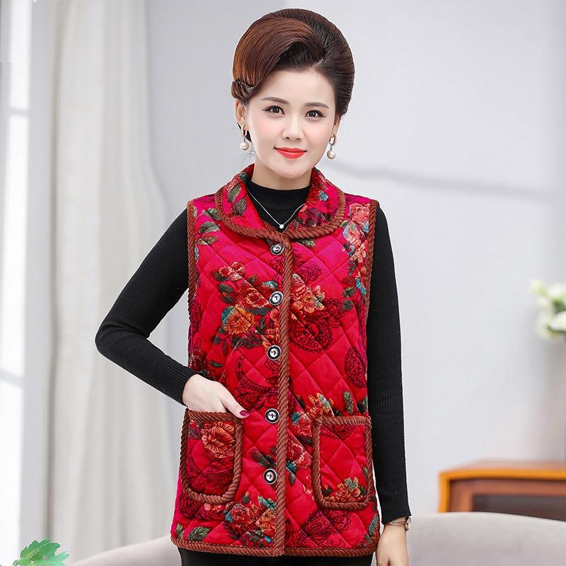 Vest Women's Autumn and Winter Velvet Thermal Clothing Short Vest Lapel Sleeveless Thickened Vest Outer Wear