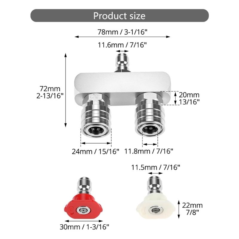 Nozzle Pressure Washer Double Pressure Washer Nozzle Tips 2 In 1 Pressure Washer Tips Pressure Washer Nozzle Replacement
