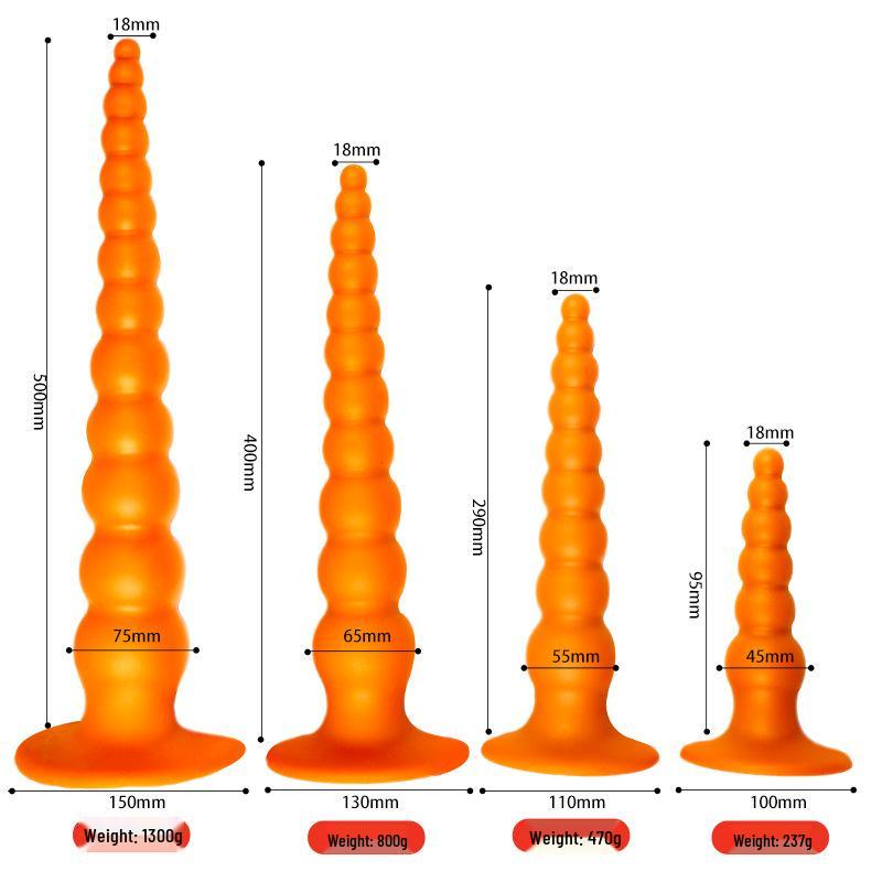 Long Love Tiger Silicone Anal Beads Tail Plug for Women