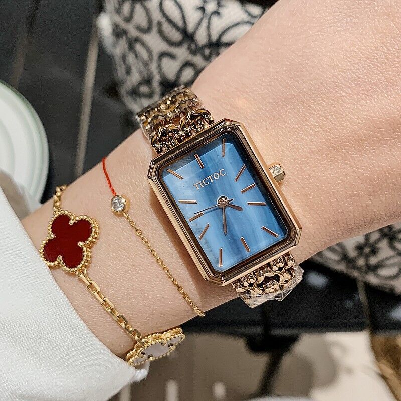 Rectangle Watch Women S Bracelet Simple Fashion Shell Small Square Watch Light Luxury Steel Belt Women S Watch