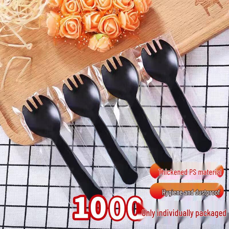 Одноразовые пластиковые вилки-ложки