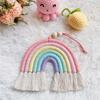 BeHandwovens Cotton Rope Rainbow Tassels Wall Car Pendants Rainbow Wall Hangings Holiday Decorations