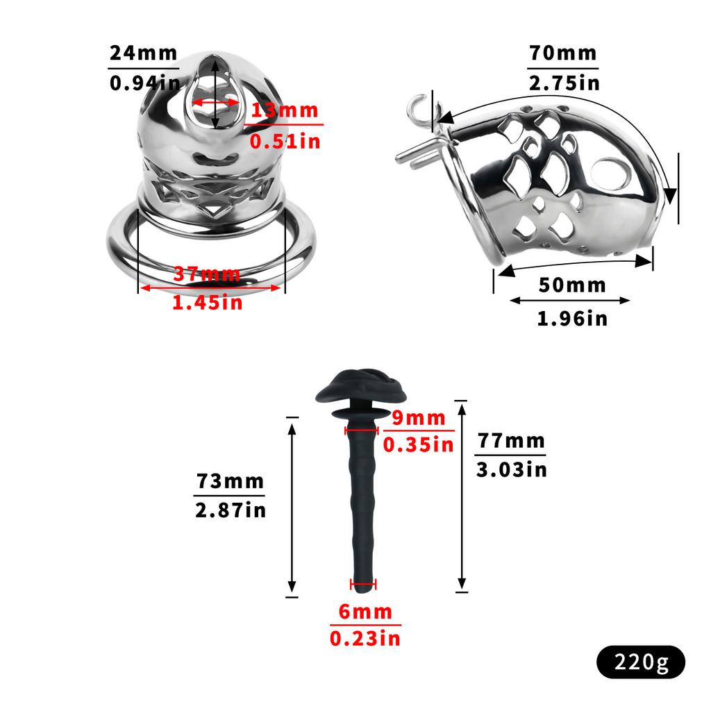 Stainless Steel CB Lock Metal Chastity Lock Male Penis Cage Chastity Gay Sex Toys Cock Ring Urethral Chastity BDSM