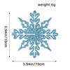 10CM Plastic Snowflake Christmas Tree Decorations - Hollow Powdered Snowflake Pendants