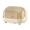 Dish Drying Rack Transparent Top Dust Prevention Kitchen Dish Drying Container for Cultlery Bowl Tea Cup Nursing Bottle Dinner