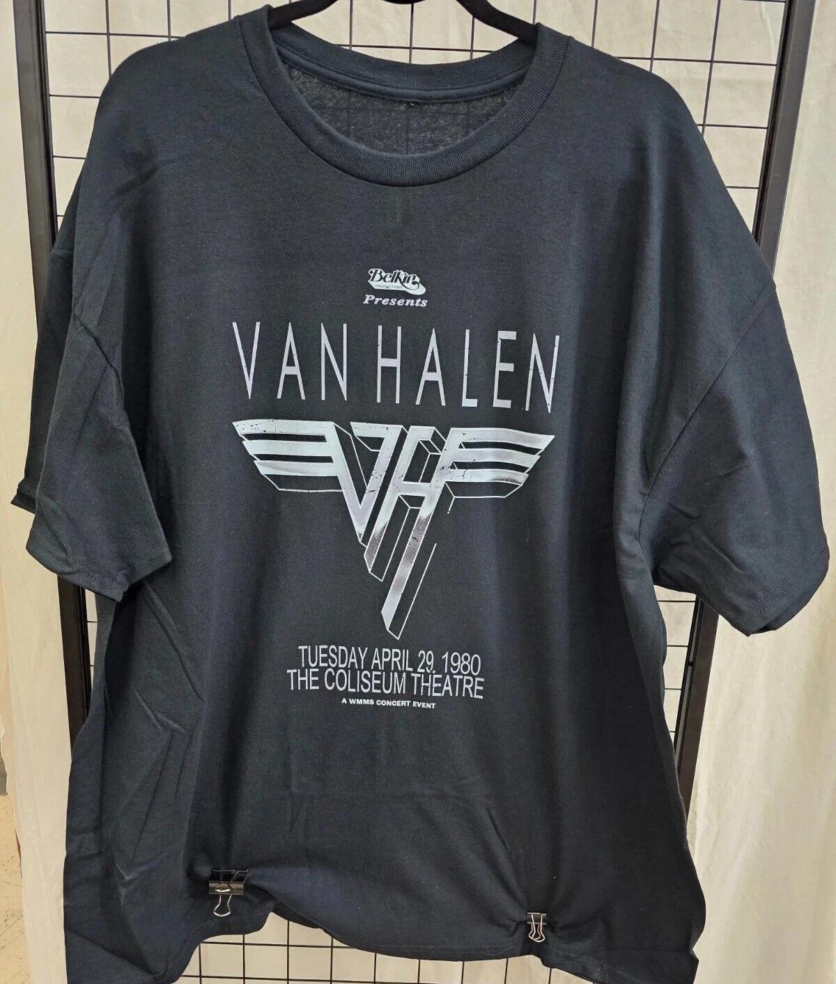 Van Halen 1980 Richfield OH Coliseum Concert Cotton T -Shirt S