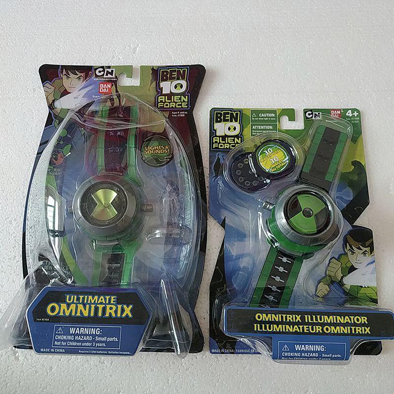 Ben10 Omnitrix Projekční hodinky Vysoká kvalita Dětská hračka s nastavitelným páskem a otočnou funkcí